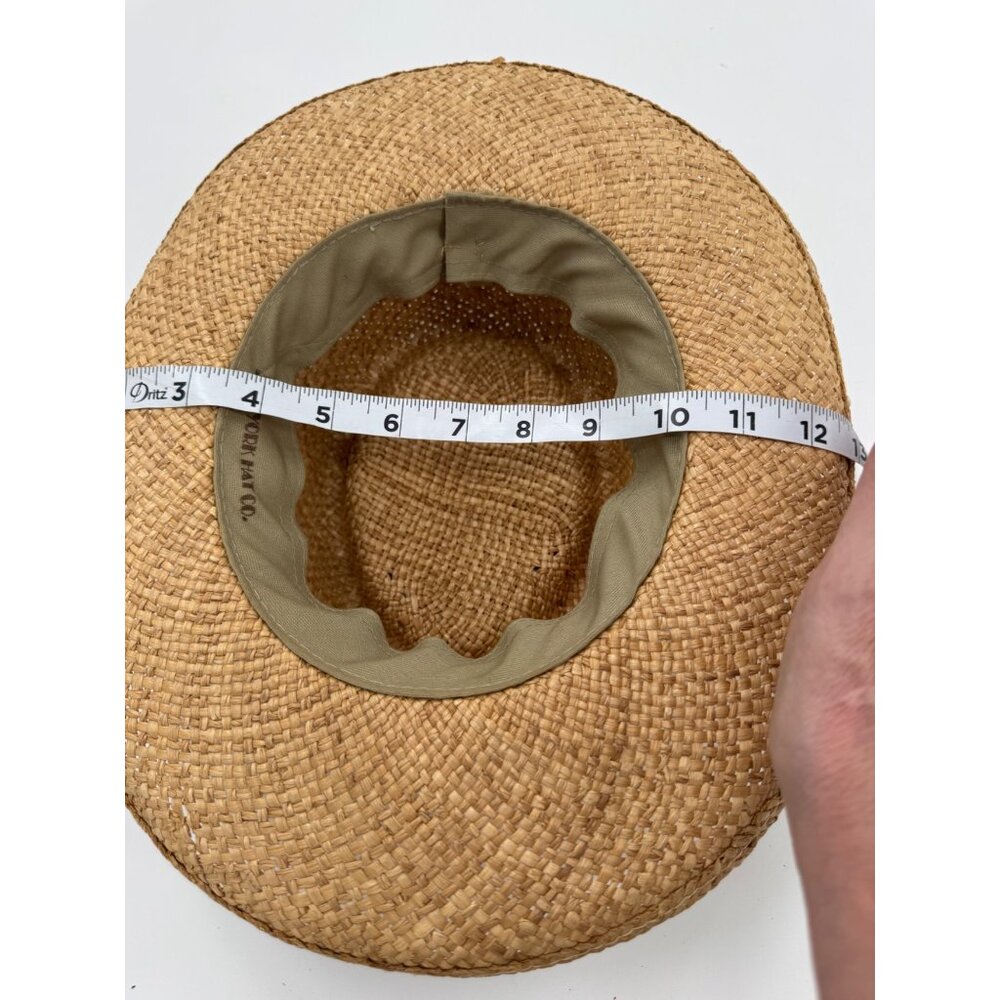 Fedora/Boater silhouette - Wide Brim Straw Sun Hat New York Hat Co. Small - Picture 6 of 9